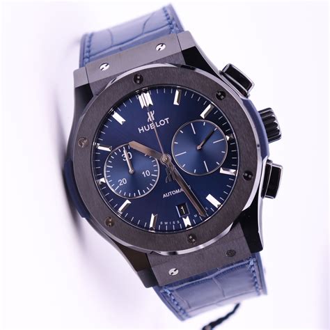 hublot blue crocodile|Hublot Classic Fusion Chronograph Blue Chronograph.